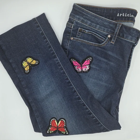 Articles Of Society Sarah Cut Off Hem Butterfly Jeans - Picture 1 of 10